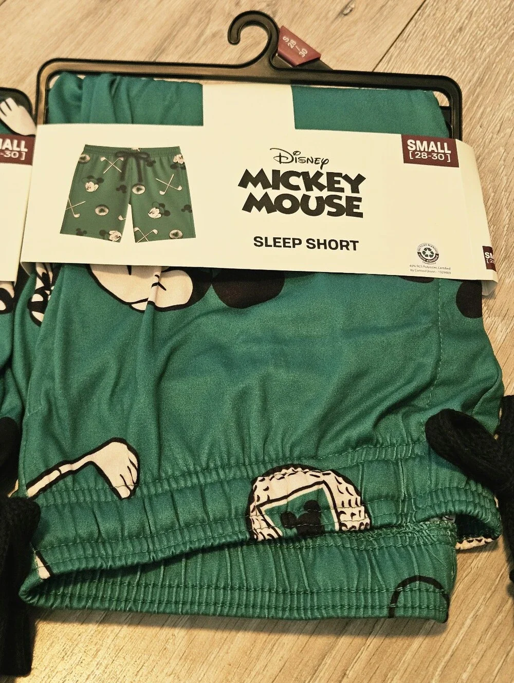Lot of 2 Disney Mickey Mouse Men's Golf Pajama Sleep Shorts Green Size Small NWT